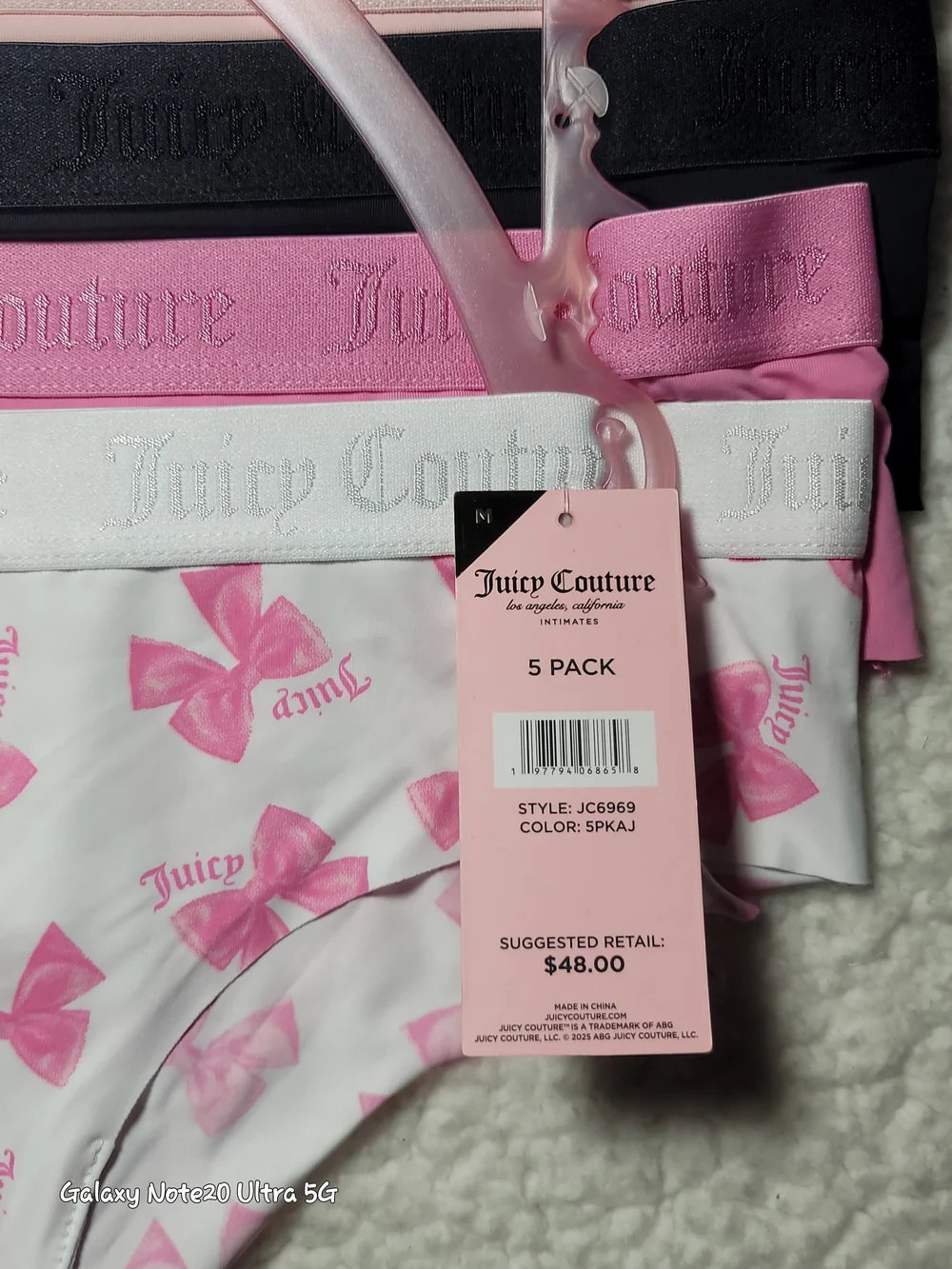 NWT Juicy Couture No Panty Lines Seamless Panties 5-Pack Medium M